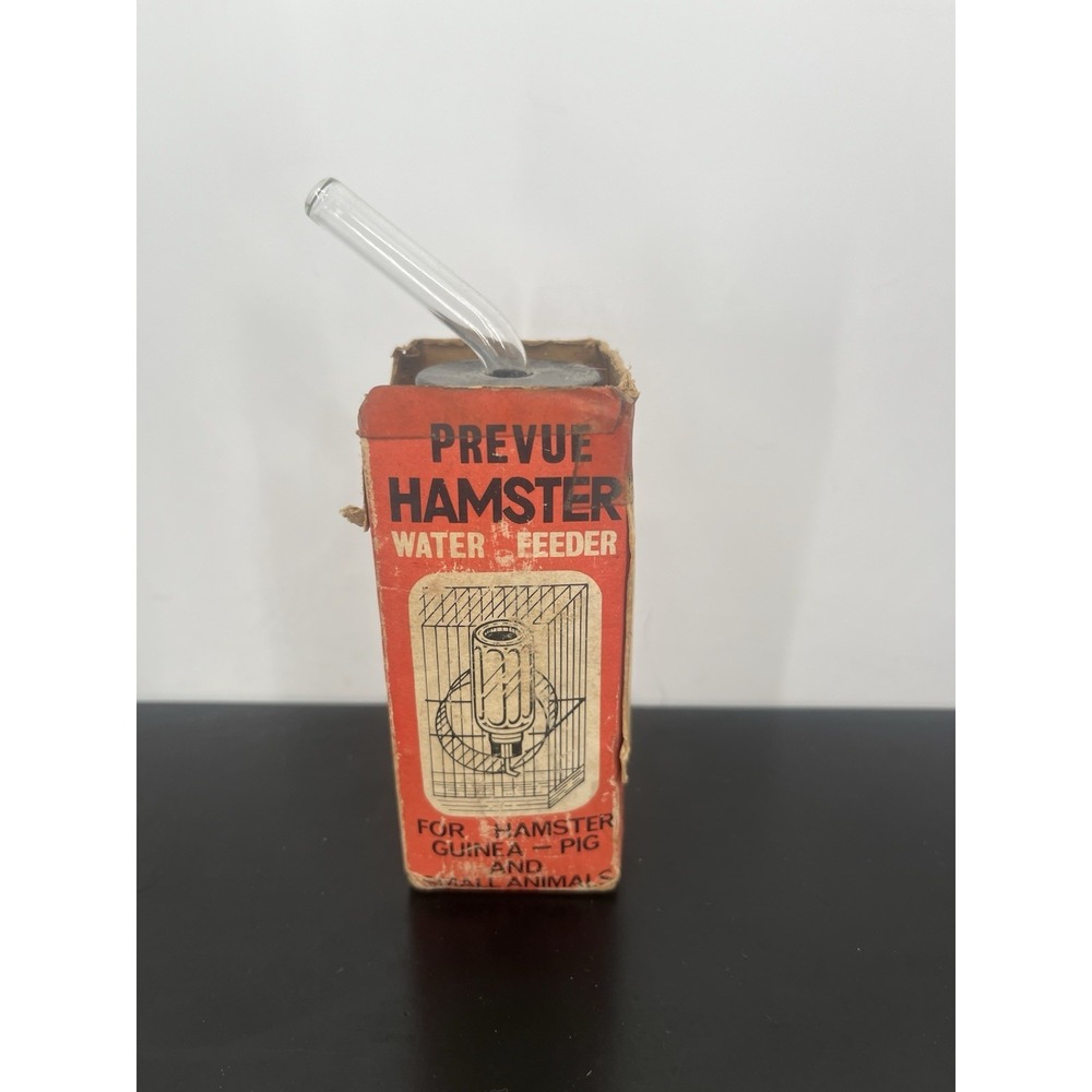 Vintage Hamster Water Feeder w/ Original Box Advertising Animals Vet Pet - Picture 3 of 8